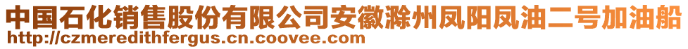 中國石化銷售股份有限公司安徽滁州鳳陽鳳油二號加油船