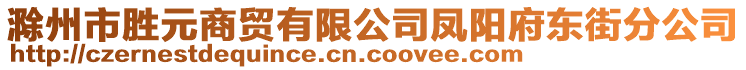 滁州市勝元商貿(mào)有限公司鳳陽府東街分公司