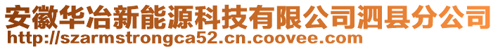 安徽華冶新能源科技有限公司泗縣分公司