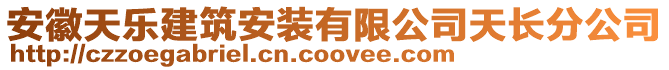 安徽天樂建筑安裝有限公司天長分公司