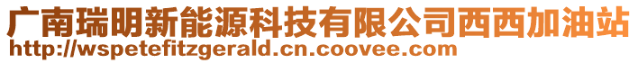 廣南瑞明新能源科技有限公司西西加油站