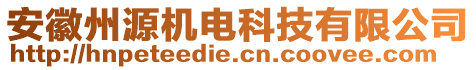 安徽州源機(jī)電科技有限公司