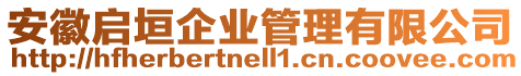 安徽啟垣企業(yè)管理有限公司