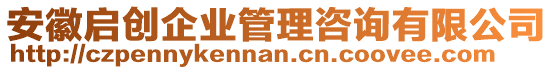 安徽啟創(chuàng)企業(yè)管理咨詢有限公司