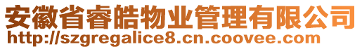 安徽省睿皓物業(yè)管理有限公司