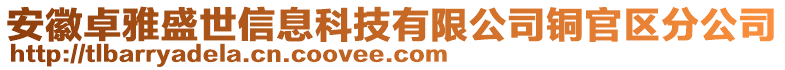 安徽卓雅盛世信息科技有限公司銅官區(qū)分公司