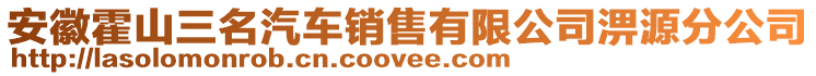 安徽霍山三名汽車銷售有限公司淠源分公司