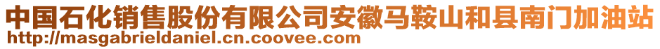 中國(guó)石化銷售股份有限公司安徽馬鞍山和縣南門加油站