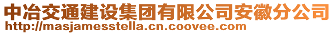 中冶交通建设集团有限公司安徽分公司