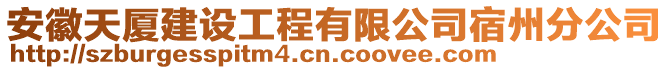 安徽天廈建設(shè)工程有限公司宿州分公司