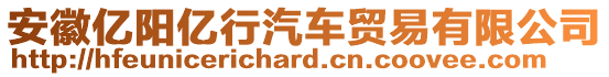 安徽億陽億行汽車貿(mào)易有限公司