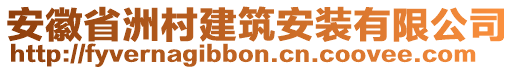 安徽省洲村建筑安裝有限公司