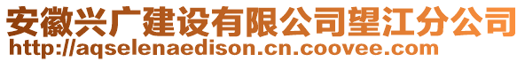 安徽興廣建設有限公司望江分公司