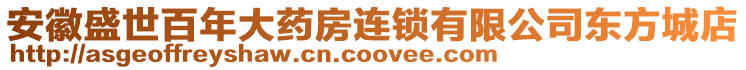 安徽盛世百年大藥房連鎖有限公司東方城店