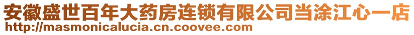 安徽盛世百年大藥房連鎖有限公司當涂江心一店