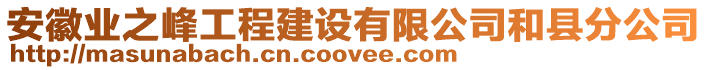 安徽業(yè)之峰工程建設(shè)有限公司和縣分公司