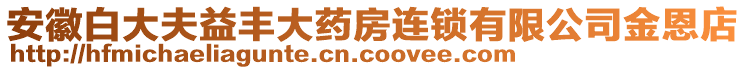 安徽白大夫益豐大藥房連鎖有限公司金恩店