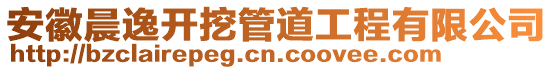 安徽晨逸開(kāi)挖管道工程有限公司