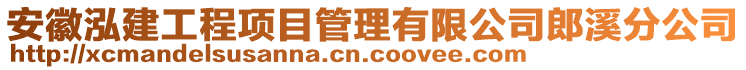 安徽泓建工程項目管理有限公司郎溪分公司