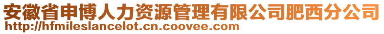 安徽省申博人力資源管理有限公司肥西分公司