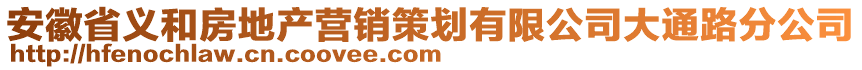 安徽省義和房地產(chǎn)營銷策劃有限公司大通路分公司