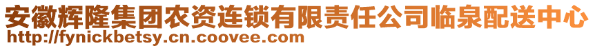 安徽輝隆集團農(nóng)資連鎖有限責任公司臨泉配送中心