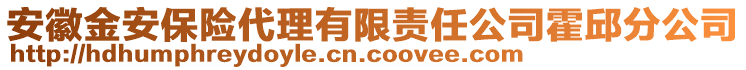 安徽金安保險代理有限責(zé)任公司霍邱分公司