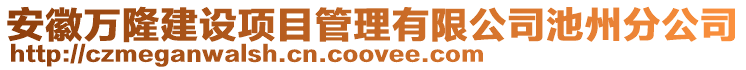 安徽萬隆建設(shè)項目管理有限公司池州分公司