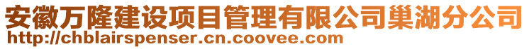 安徽萬隆建設(shè)項目管理有限公司巢湖分公司