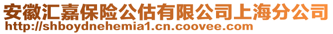 安徽匯嘉保險公估有限公司上海分公司