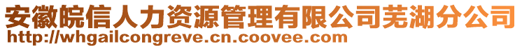 安徽皖信人力資源管理有限公司蕪湖分公司