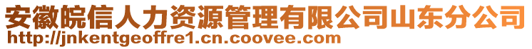 安徽皖信人力資源管理有限公司山東分公司