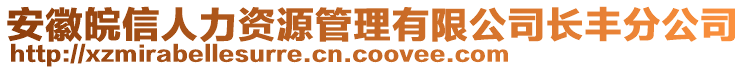 安徽皖信人力資源管理有限公司長豐分公司