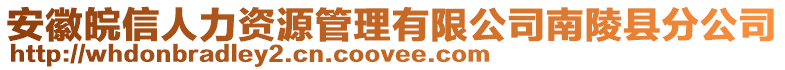 安徽皖信人力資源管理有限公司南陵縣分公司