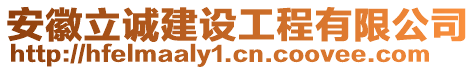 安徽立誠(chéng)建設(shè)工程有限公司