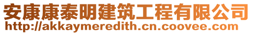 安康康泰明建筑工程有限公司