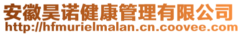 安徽昊諾健康管理有限公司