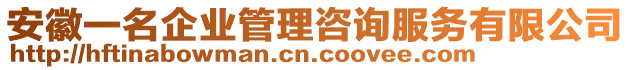 安徽一名企業(yè)管理咨詢服務(wù)有限公司