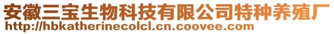 安徽三寶生物科技有限公司特種養(yǎng)殖廠