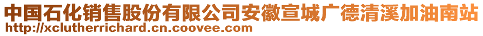 中國石化銷售股份有限公司安徽宣城廣德清溪加油南站