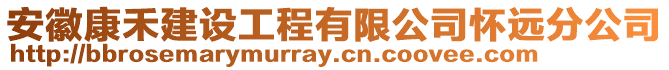 安徽康禾建設工程有限公司懷遠分公司