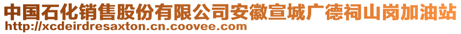 中國石化銷售股份有限公司安徽宣城廣德祠山崗加油站