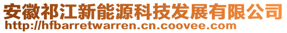 安徽祁江新能源科技發(fā)展有限公司