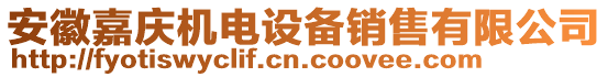 安徽嘉慶機電設(shè)備銷售有限公司