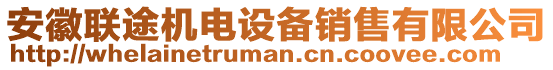 安徽聯(lián)途機電設備銷售有限公司