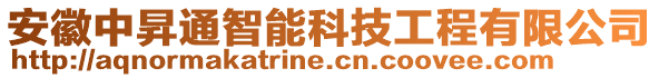 安徽中昇通智能科技工程有限公司