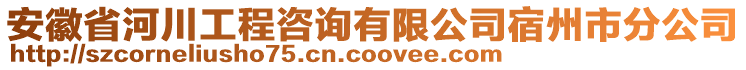 安徽省河川工程咨詢有限公司宿州市分公司