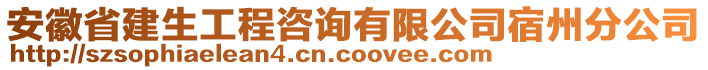 安徽省建生工程咨詢有限公司宿州分公司