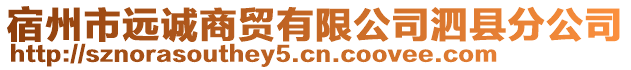 宿州市遠(yuǎn)誠(chéng)商貿(mào)有限公司泗縣分公司