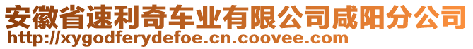 安徽省速利奇車業(yè)有限公司咸陽分公司